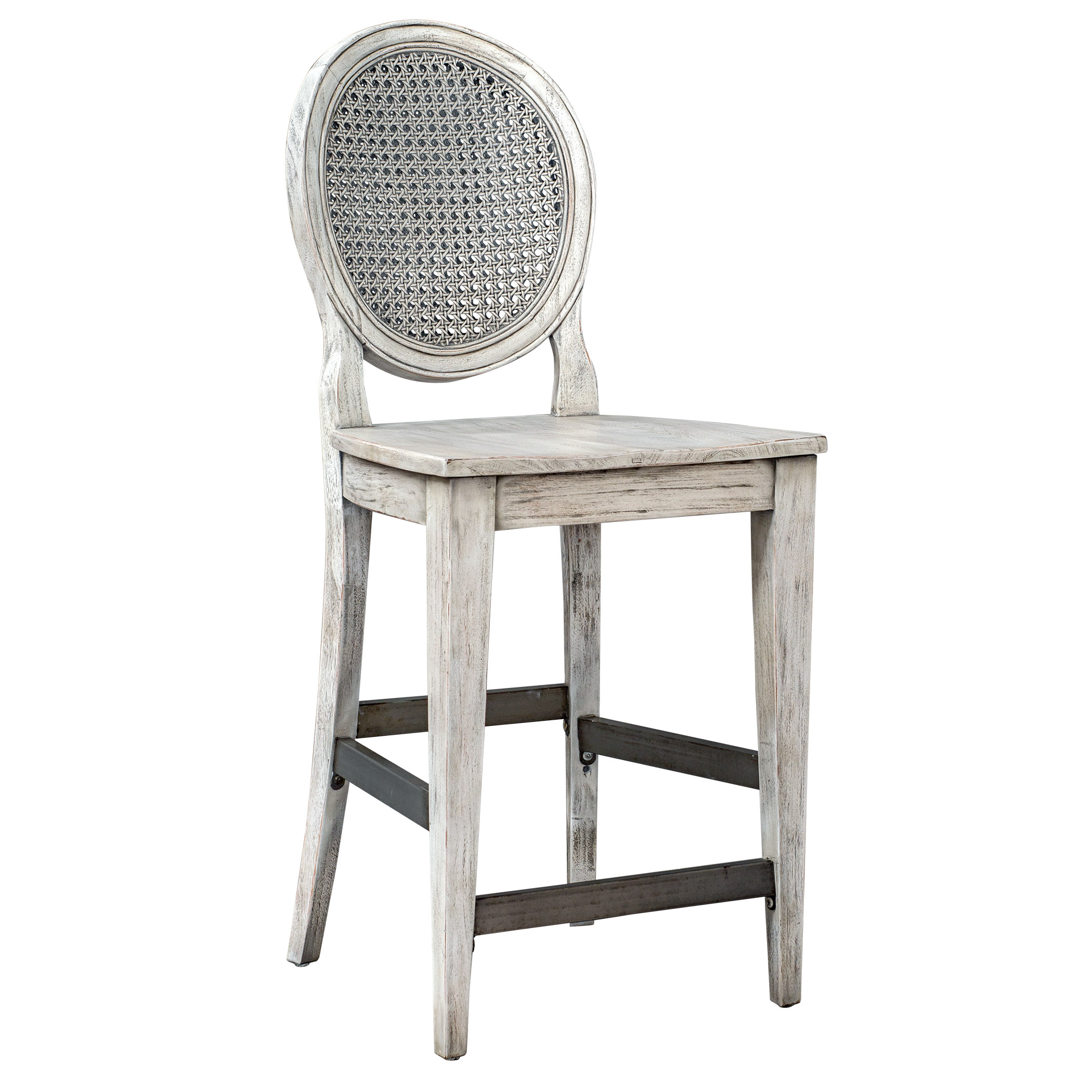 Picture of CLARION AGED WHITE COUNTER STOOL